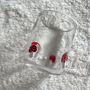 Anthropologie icon juice glass mushrooms NWT